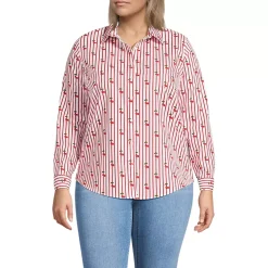 No Iron Button Front Shirt