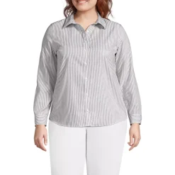 No Iron Button Front Shirt