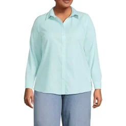 No Iron Button Front Shirt