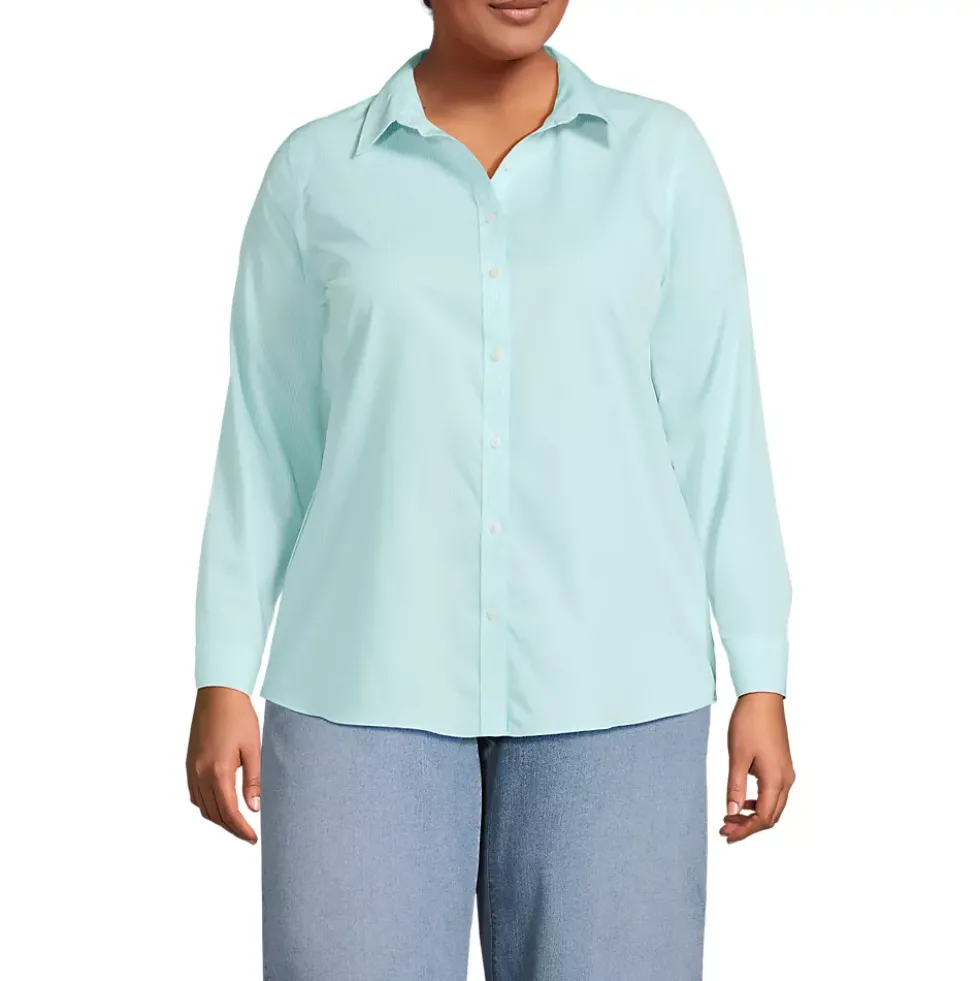 No Iron Button Front Shirt