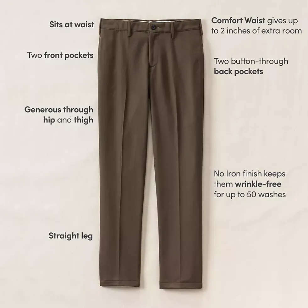 No Iron Comfort Waist Traditional Fit Chino Pant