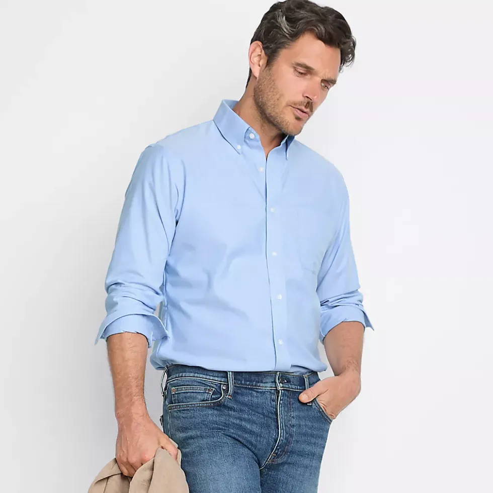 No Iron Supima Cotton Oxford Dress Shirt
