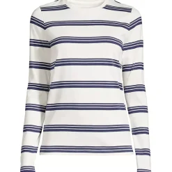 Plus Size Supima Cotton Long Sleeve Crewneck T-Shirt