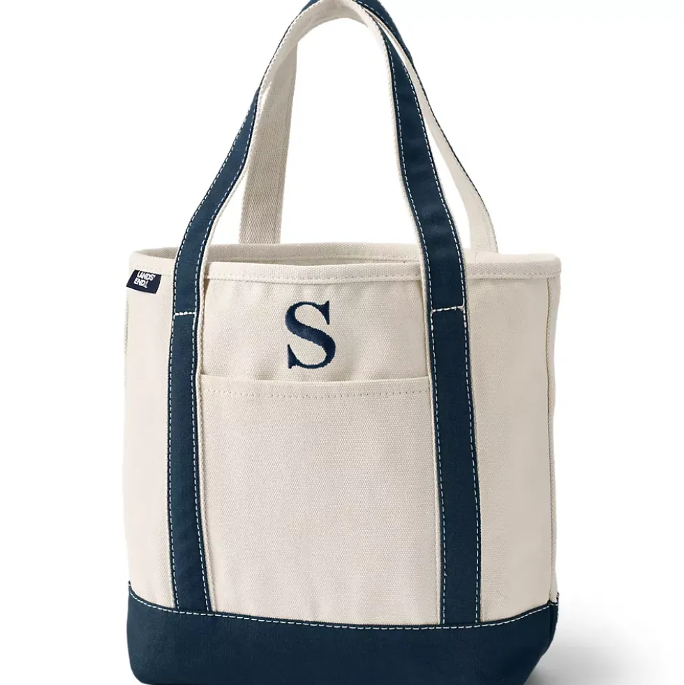 Pre-Monogrammed Letter A Canvas Tote Bag