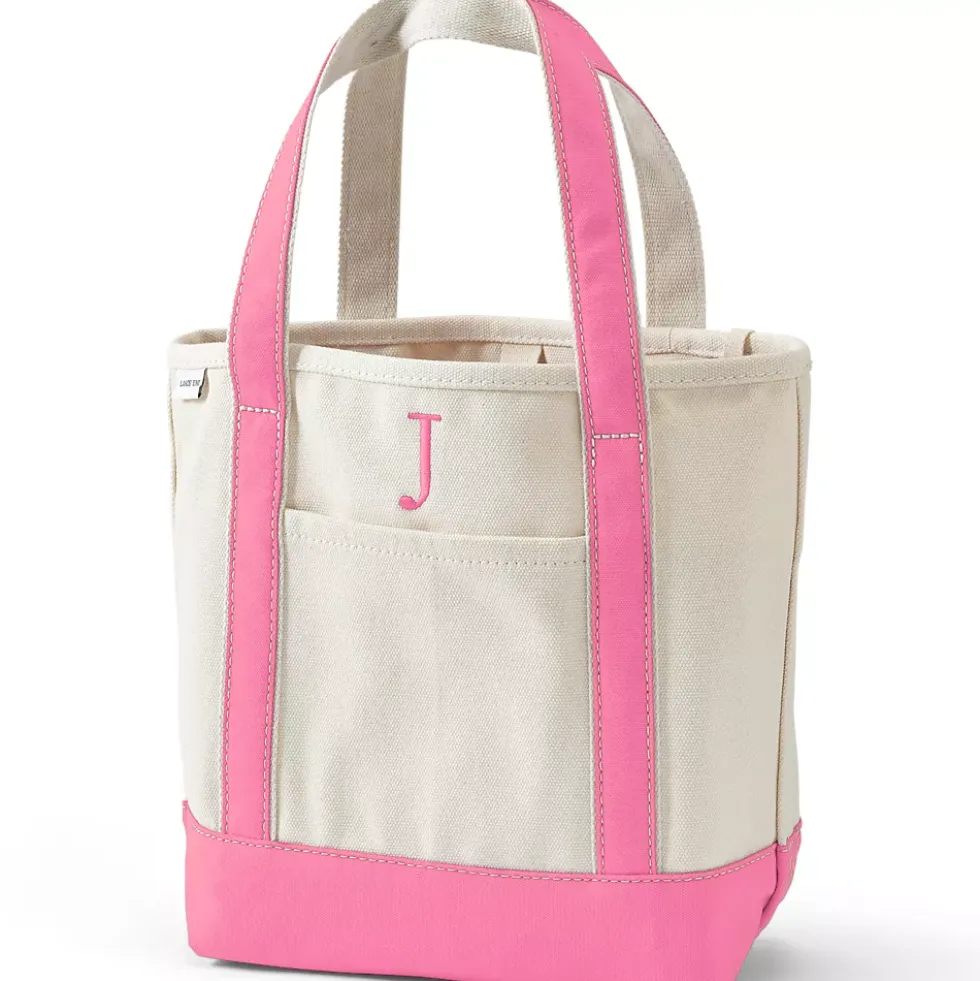 Pre-Monogrammed Letter A Canvas Tote Bag