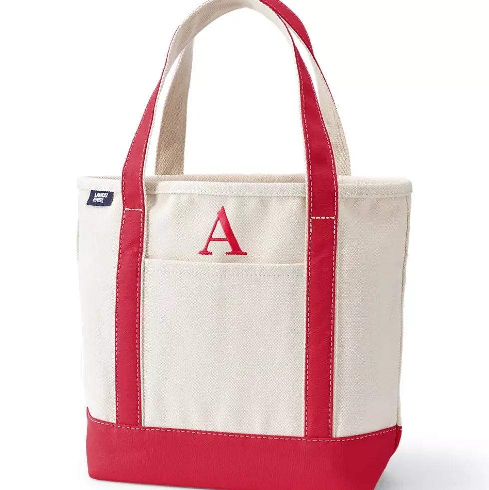 Pre-Monogrammed Letter A Canvas Tote Bag