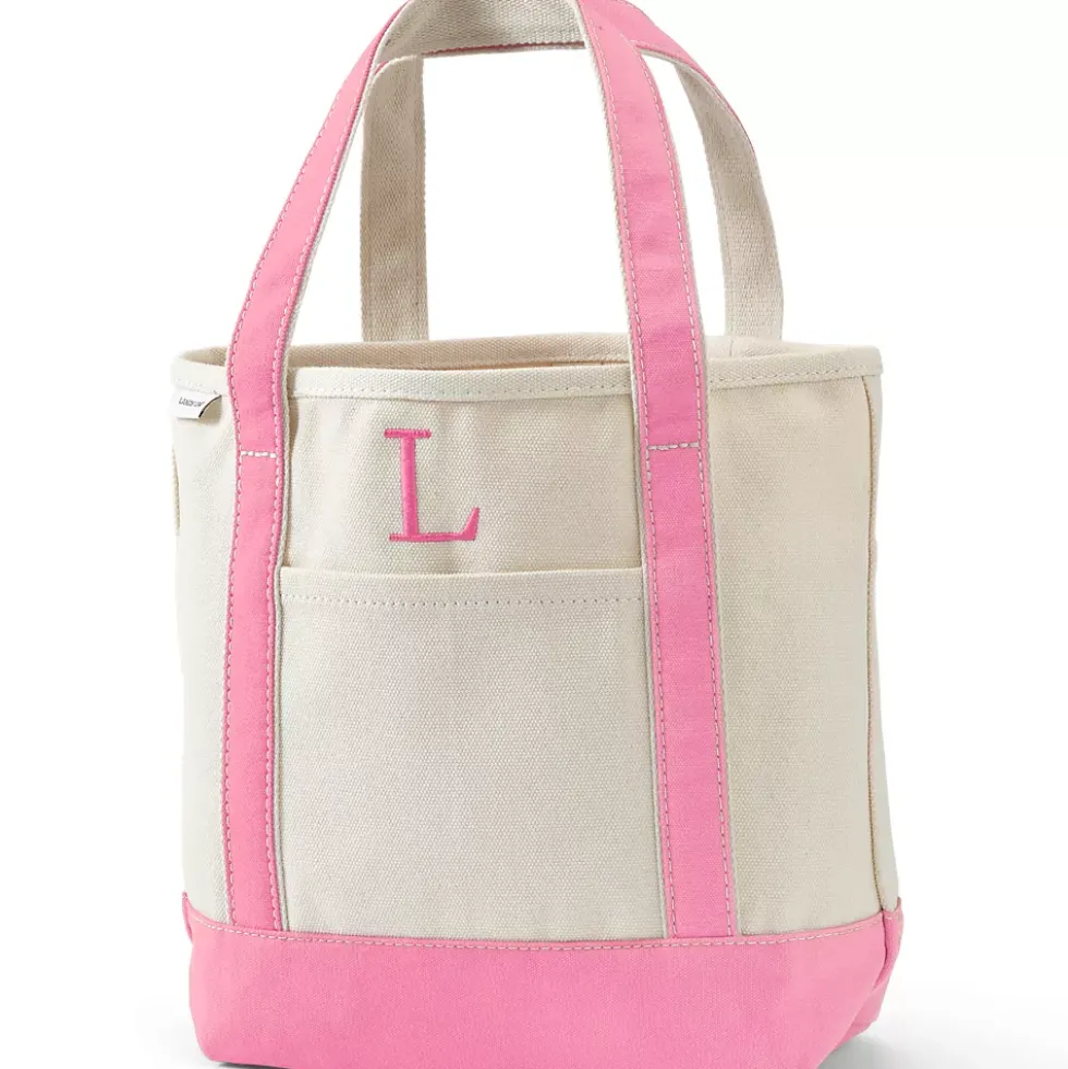 Pre-Monogrammed Letter A Canvas Tote Bag