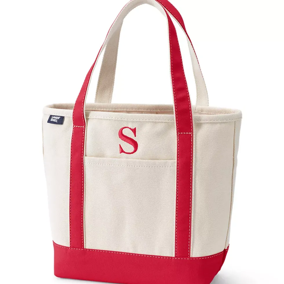 Pre-Monogrammed Letter A Canvas Tote Bag