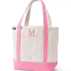 Pre-Monogrammed Letter A Canvas Tote Bag