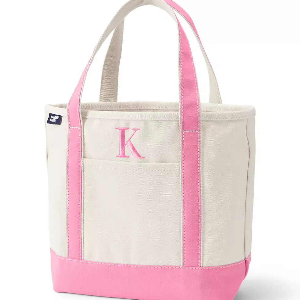 Pre-Monogrammed Letter A Canvas Tote Bag