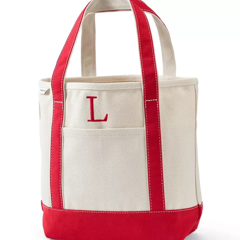 Pre-Monogrammed Letter A Canvas Tote Bag