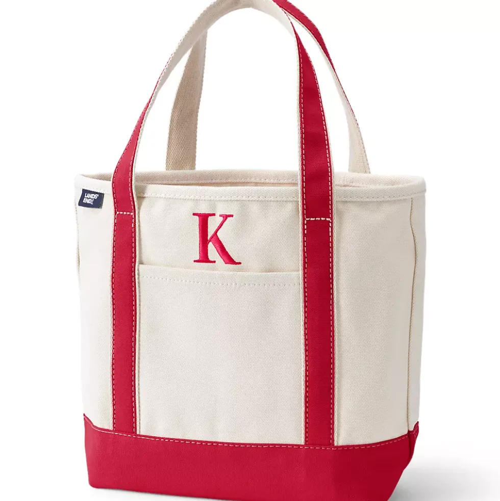 Pre-Monogrammed Letter A Canvas Tote Bag