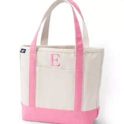 Pre-Monogrammed Letter A Canvas Tote Bag