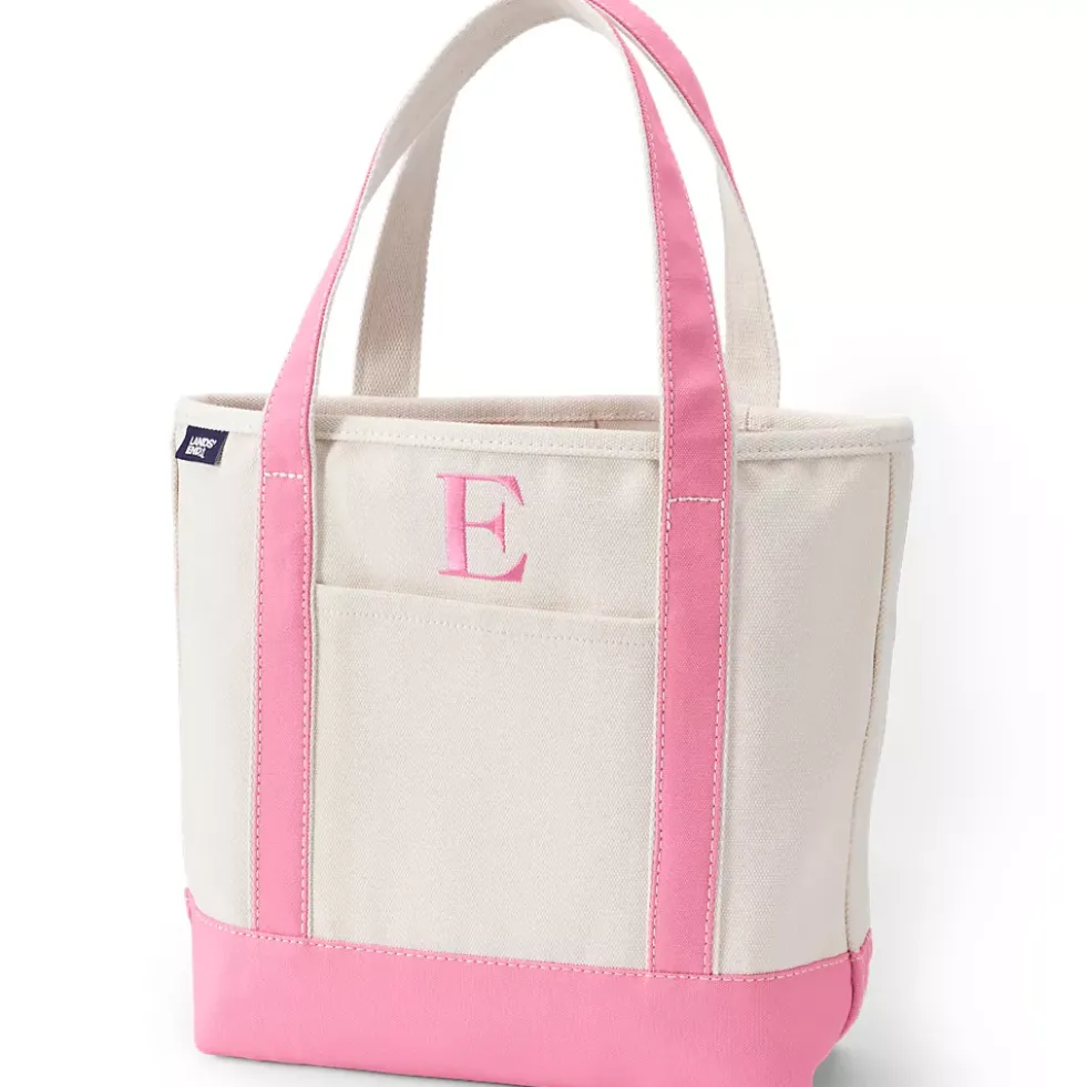 Pre-Monogrammed Letter A Canvas Tote Bag