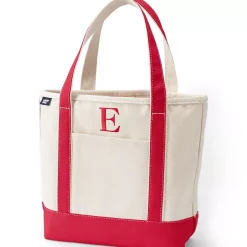 Pre-Monogrammed Letter A Canvas Tote Bag