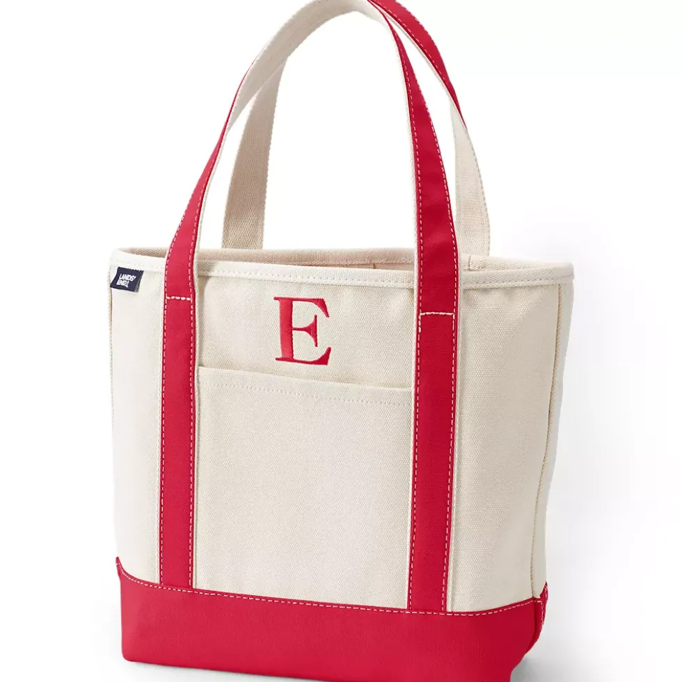 Pre-Monogrammed Letter A Canvas Tote Bag