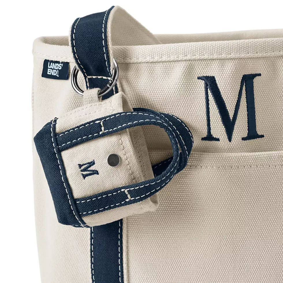 Pre-Monogrammed Letter A Micro Canvas Tote