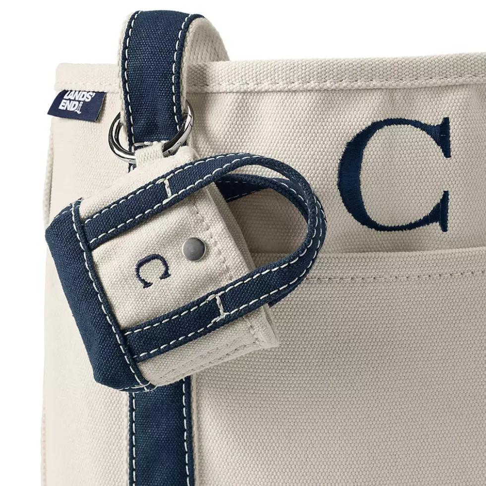 Pre-Monogrammed Letter A Micro Canvas Tote