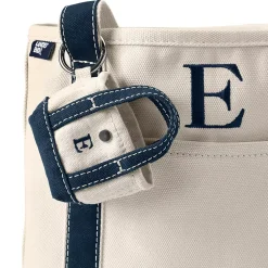 Pre-Monogrammed Letter A Micro Canvas Tote