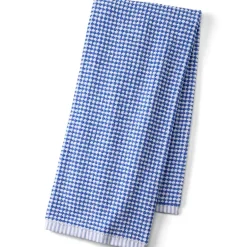 Quick-Dry Cotton Textured Gingham 6-Piece Towel Set