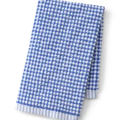 Quick-Dry Cotton Textured Gingham 6-Piece Towel Set