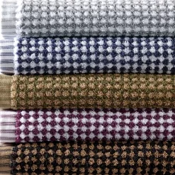 Quick-Dry Cotton Textured Gingham 6-Piece Towel Set