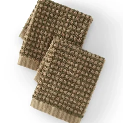 Quick-Dry Cotton Textured Gingham 6-Piece Towel Set