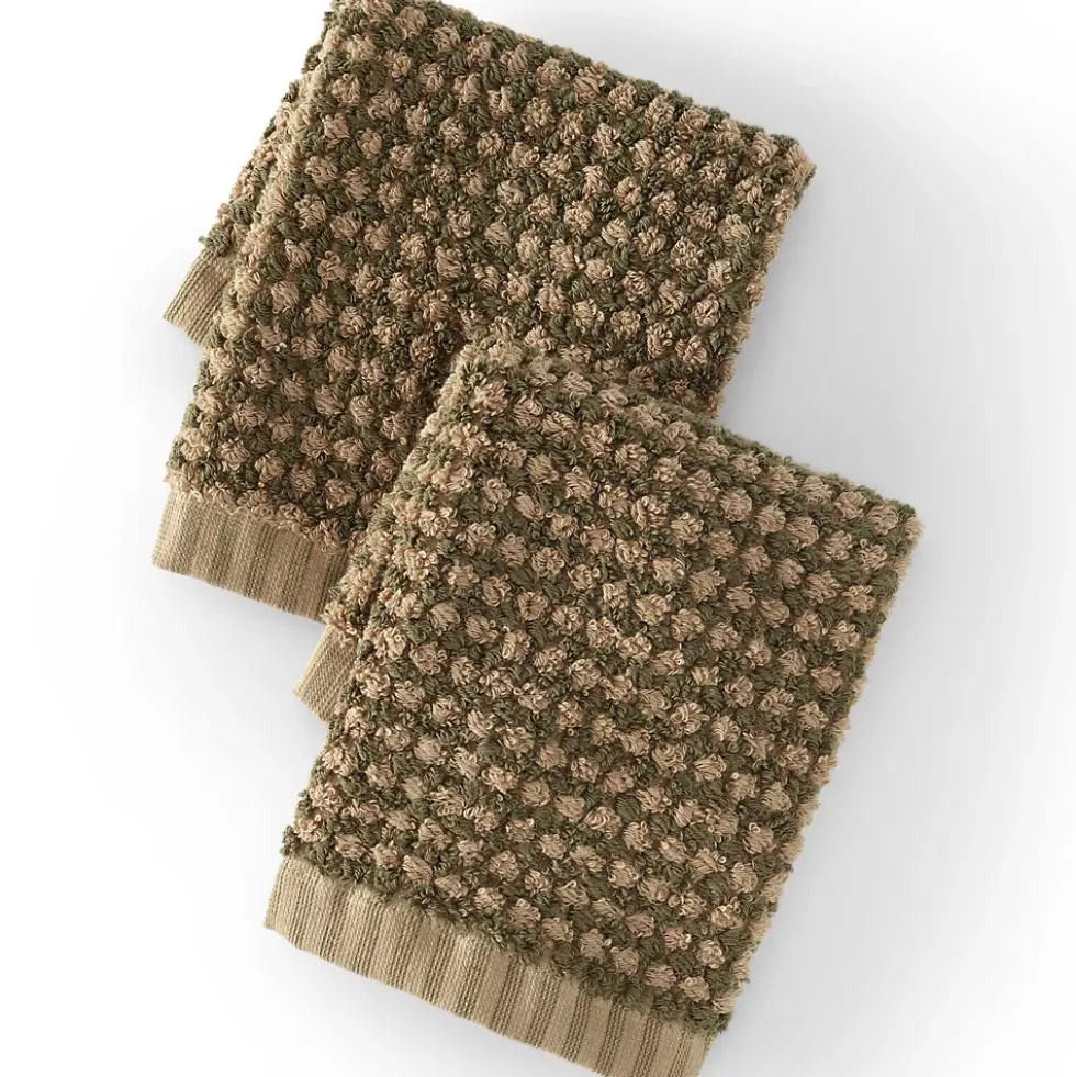 Quick-Dry Cotton Textured Gingham 6-Piece Towel Set