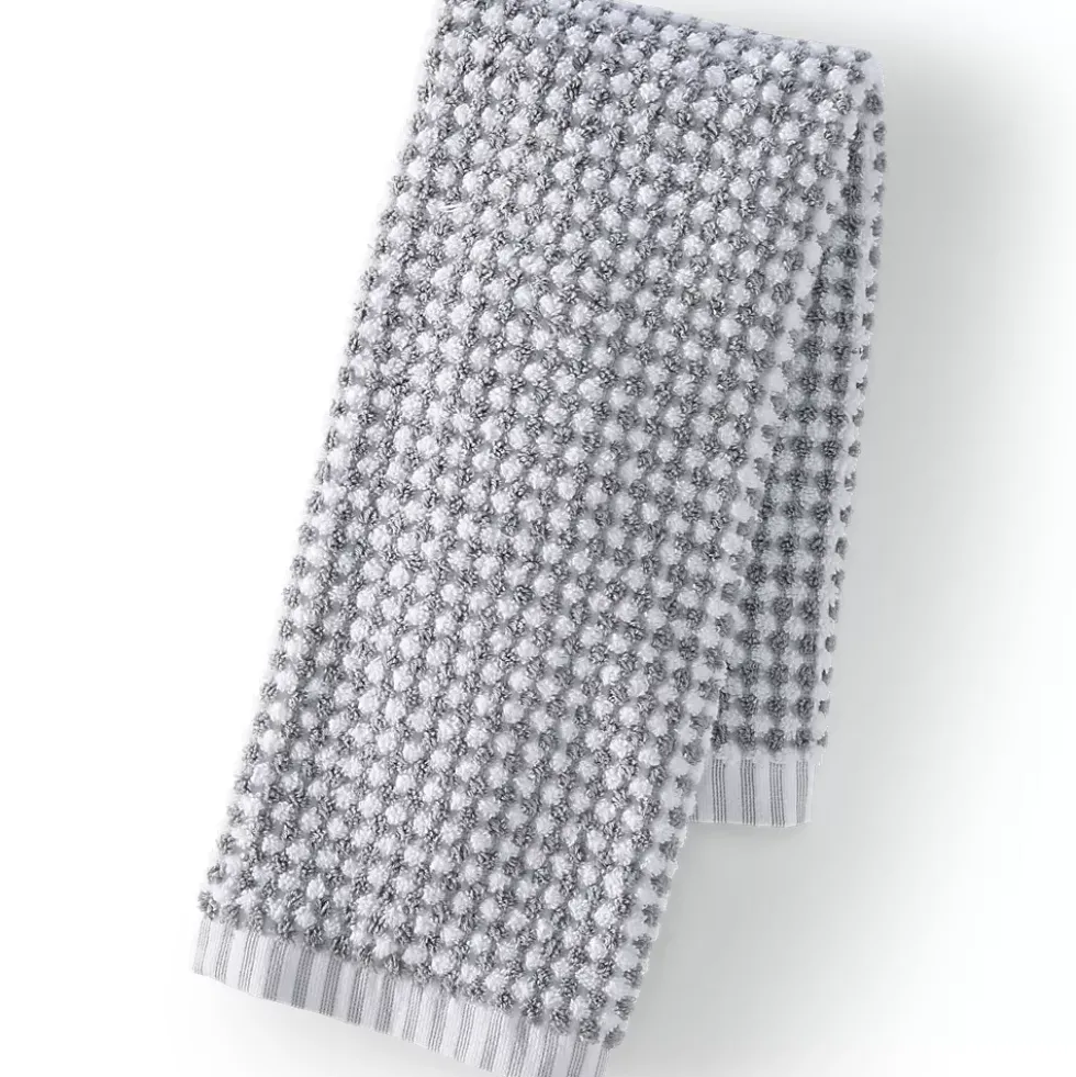 Quick-Dry Cotton Textured Gingham 6-Piece Towel Set