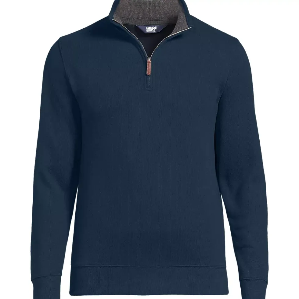 School Uniform Bedford Rib Quarter Zip Pullover Sweater