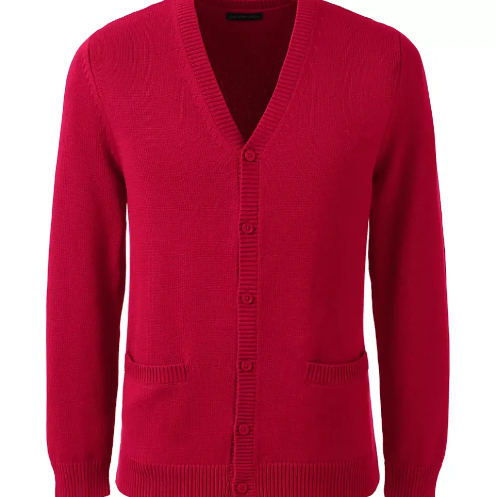 School Uniform Boys Cotton Modal Button Front Cardigan Sweater