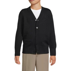 School Uniform Boys Cotton Modal Button Front Cardigan Sweater