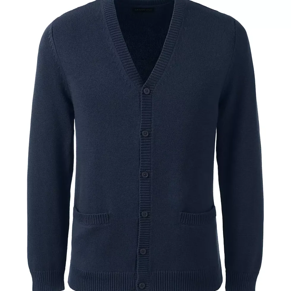School Uniform Boys Cotton Modal Button Front Cardigan Sweater