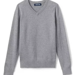 School Uniform Boys Cotton Modal Fine Gauge V-neck Sweater