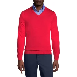 School Uniform Boys Cotton Modal Fine Gauge V-neck Sweater