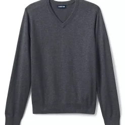 School Uniform Boys Cotton Modal Fine Gauge V-neck Sweater