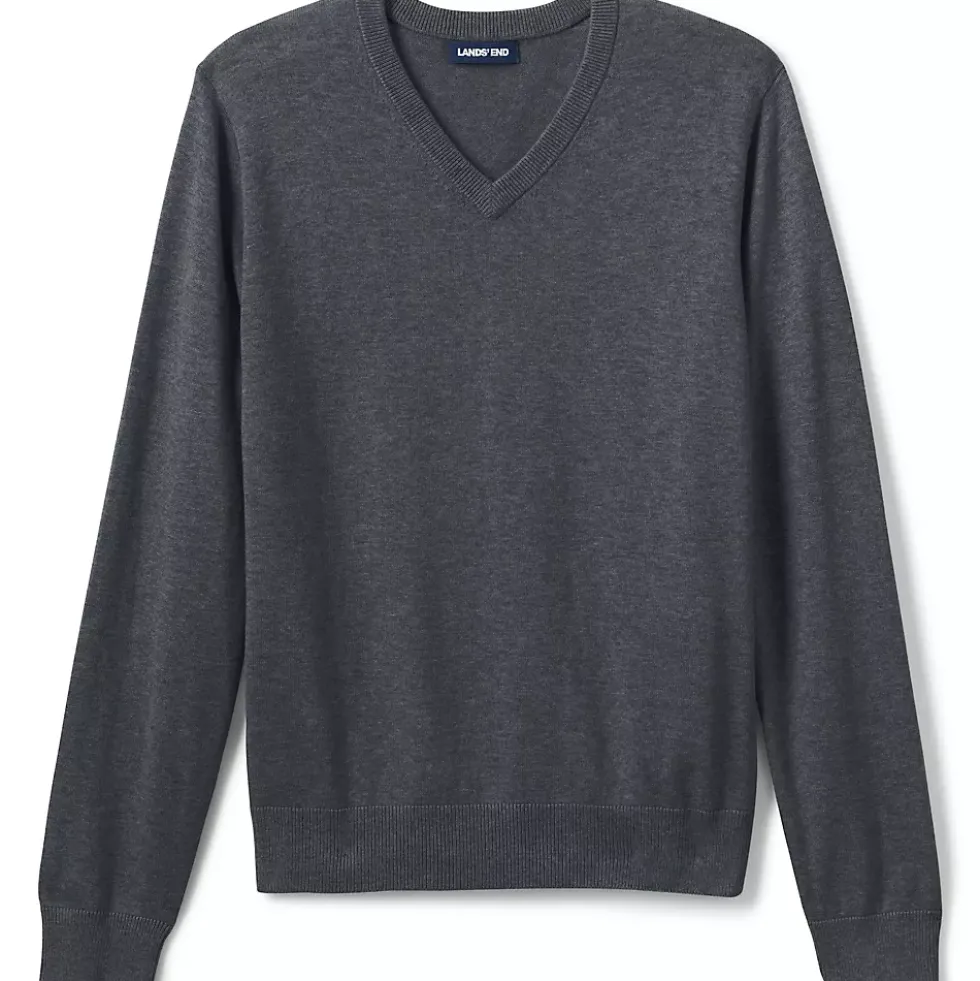 School Uniform Boys Cotton Modal Fine Gauge V-neck Sweater