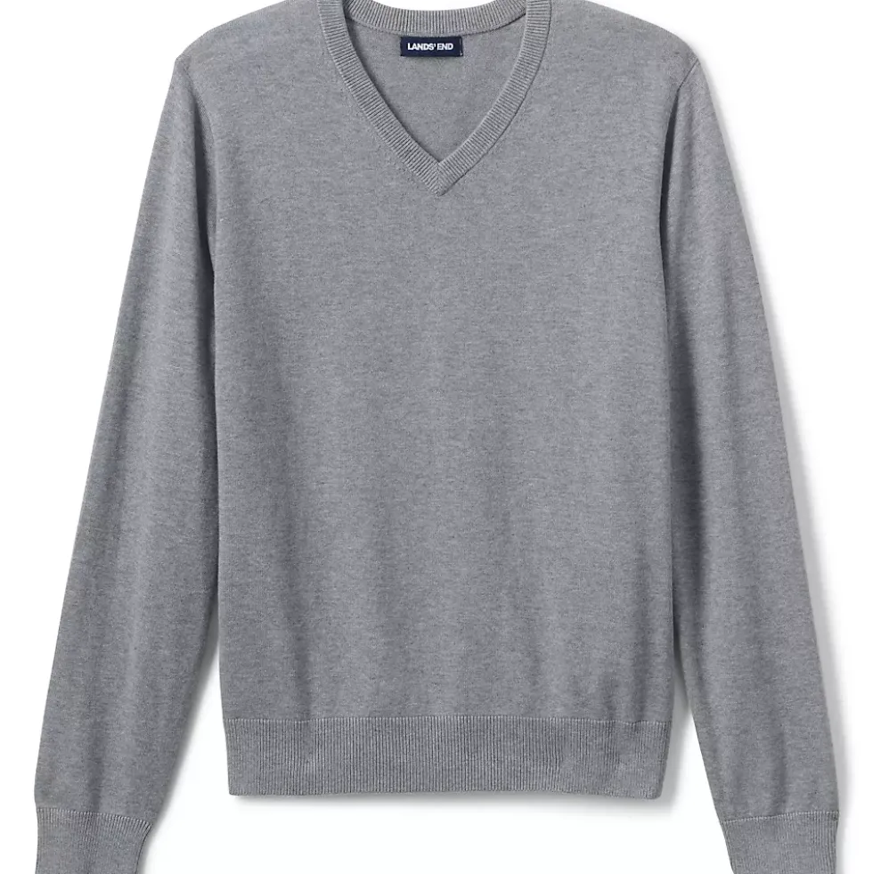 School Uniform Boys Cotton Modal Fine Gauge V-neck Sweater