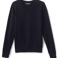 School Uniform Boys Cotton Modal Fine Gauge V-neck Sweater