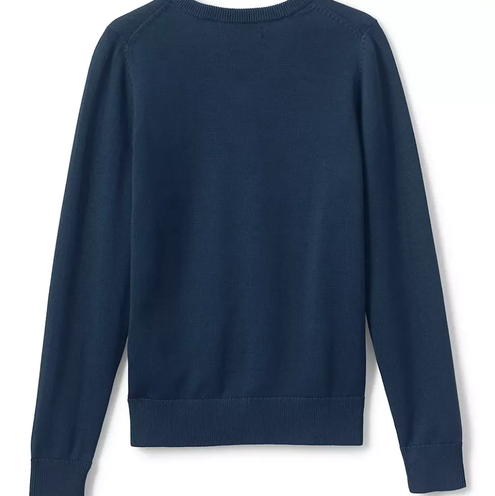School Uniform Boys Cotton Modal Fine Gauge V-neck Sweater