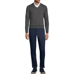 School Uniform Boys Cotton Modal Fine Gauge V-neck Sweater