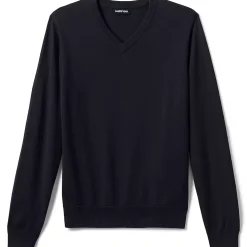 School Uniform Boys Cotton Modal Fine Gauge V-neck Sweater