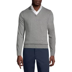 School Uniform Boys Cotton Modal Fine Gauge V-neck Sweater
