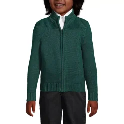 School Uniform Boys Cotton Modal Zip Front Cardigan Sweater