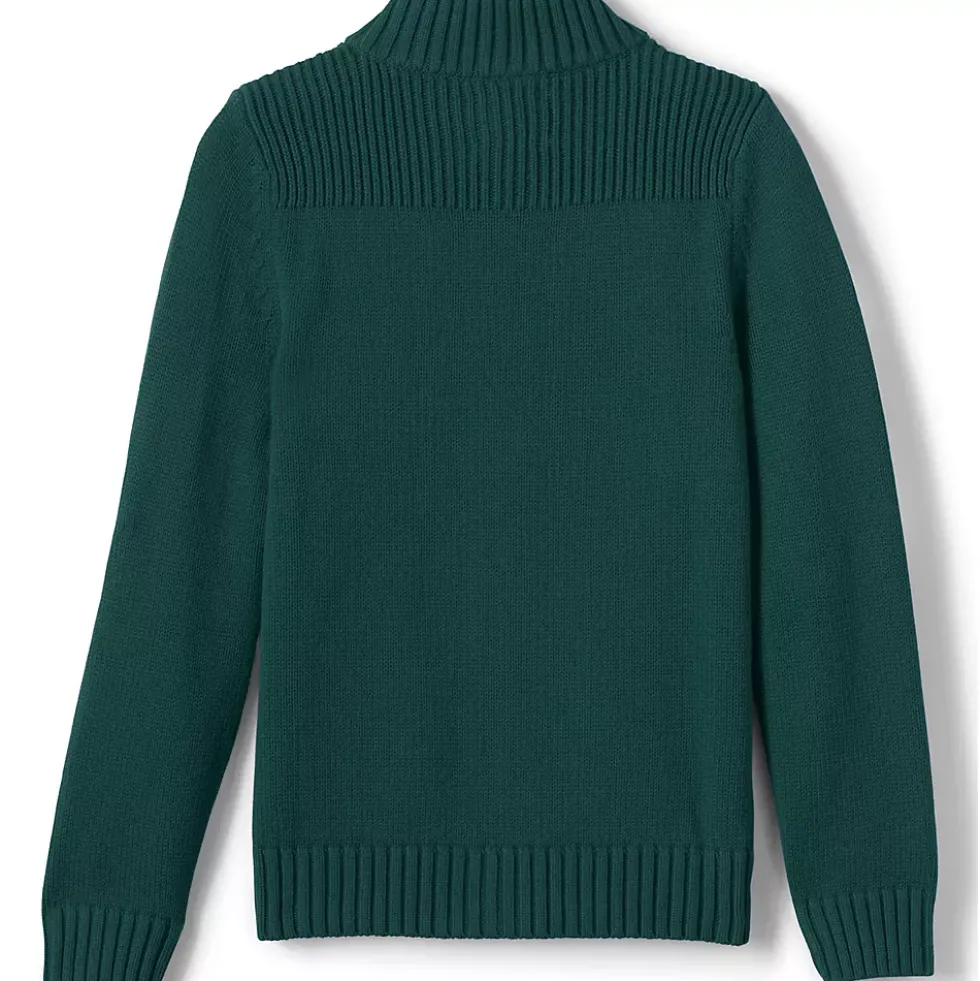 School Uniform Boys Cotton Modal Zip Front Cardigan Sweater