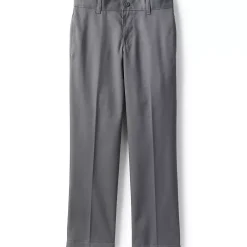 School Uniform Boys Iron Knee Blend Plain Front Chino Pants