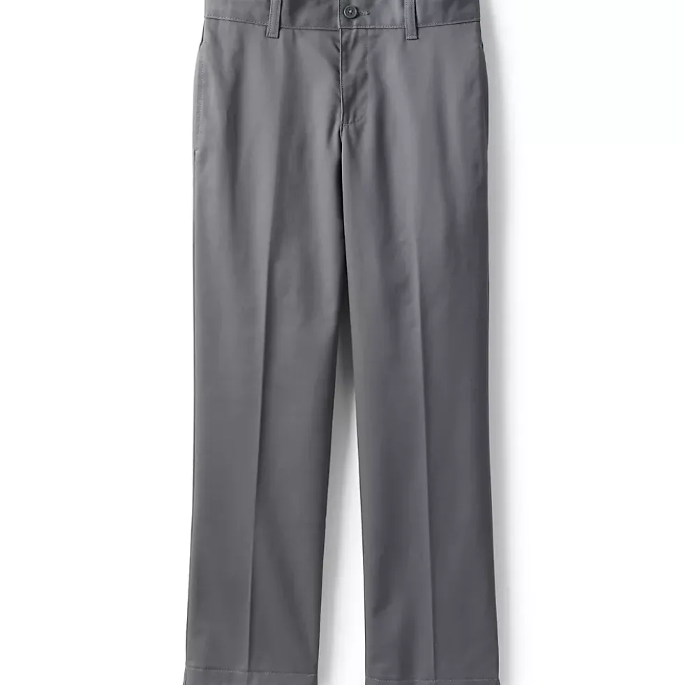 School Uniform Boys Iron Knee Blend Plain Front Chino Pants