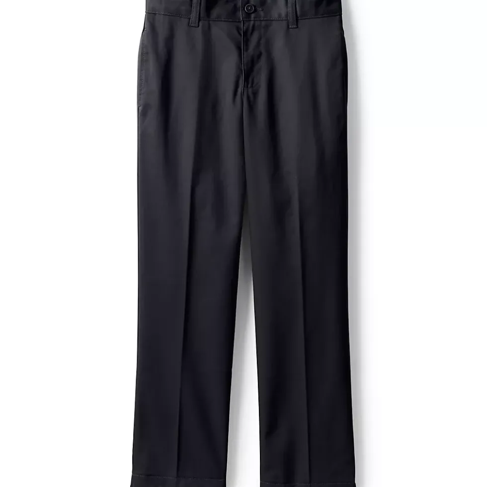 School Uniform Boys Iron Knee Blend Plain Front Chino Pants