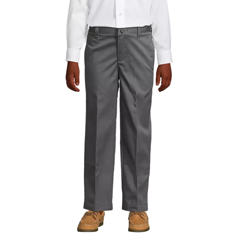 School Uniform Boys Iron Knee Blend Plain Front Chino Pants
