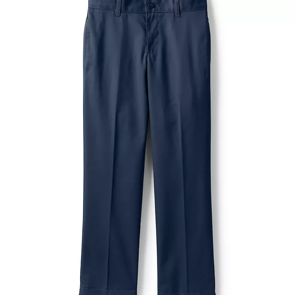 School Uniform Boys Iron Knee Blend Plain Front Chino Pants